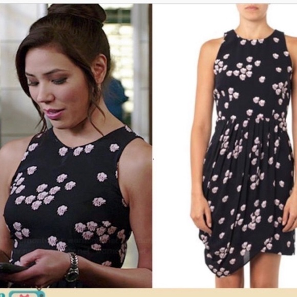 ALC Eva Side Drape Silk Dress - Picture 2 of 7